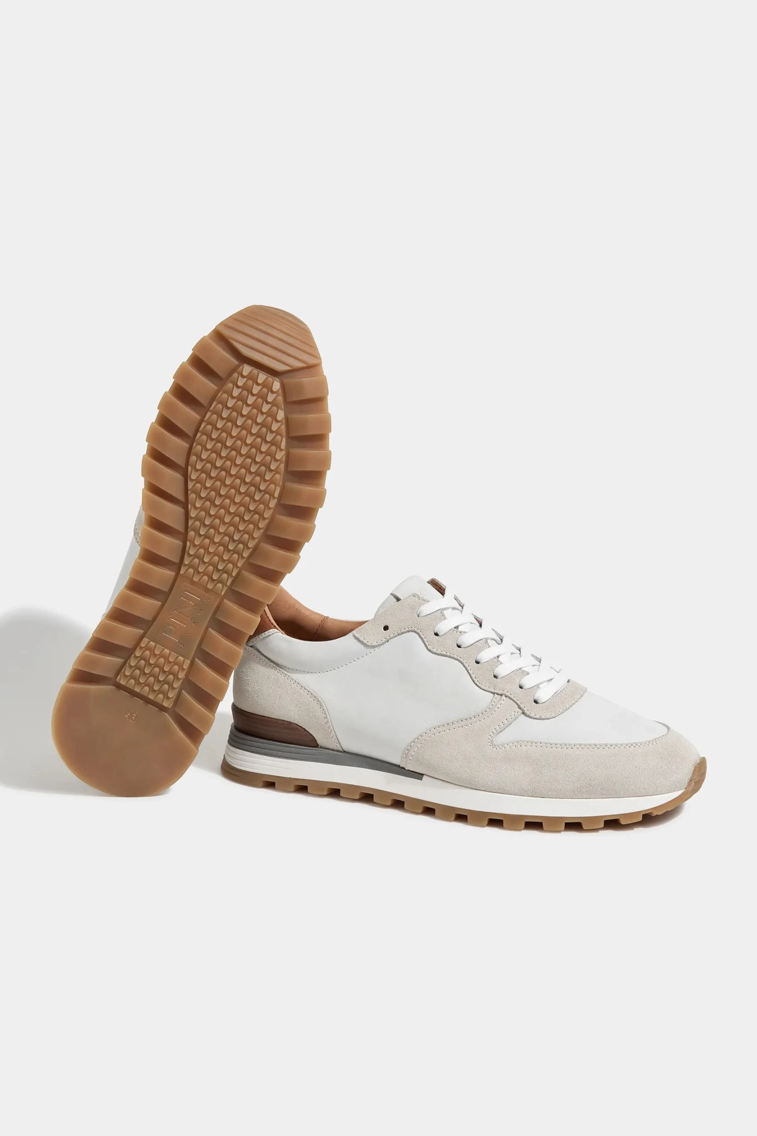 Off-white Nabuk And Suede Runners - Made In Italy 5 Off-white Nabuk And Suede Runners - Made In Italy - Image 3