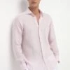 Pink Linen Shirt - Made In Italy -Pini Parma Clothing Store pink linen shirt 2