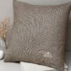 Taupe Prince Of Wales Wool Cushion - Made In Italy 1 Taupe Prince Of Wales Wool Cushion - Made In Italy -Pini Parma Clothing Store pow pillow 1