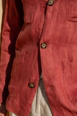 Red Herringbone Linen Safari Jacket – Made In Italy 11 Red Herringbone Linen Safari Jacket – Made In Italy -Pini Parma Clothing Store red herringbone linen safari jacket 3