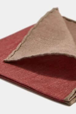Rusty Reversible Pocket Square - Made In Italy 6 Rusty Reversible Pocket Square - Made In Italy -Pini Parma Clothing Store rusty reversible pocket square 2
