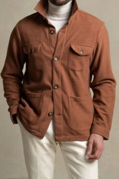 Rusty Safari Jacket Flannel Super 180s β Made In Italy