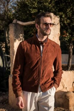 Rusty Soft Suede Jacket – Made In Italy