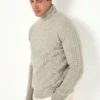 Light Sage Cable Knit Turtleneck – Made In Italy 1 Light Sage Cable Knit Turtleneck – Made In Italy -Pini Parma Clothing Store sage cable turtleneck