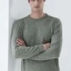 Sage Cashmere Round Neck – Made In Italy -Pini Parma Clothing Store sage cashmere roundneck