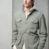Sage Safari Jacket Flannel Super 180s – Made In Italy 1 Sage Safari Jacket Flannel Super 180s – Made In Italy -Pini Parma Clothing Store sage s180 flannel safari 1