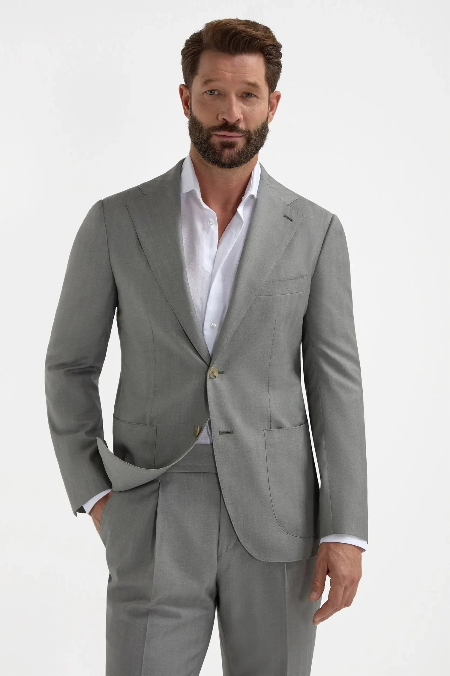 Sage Solaro Wool And Silk Suit - Made In Italy 8 Sage Solaro Wool And Silk Suit - Made In Italy - Image 6