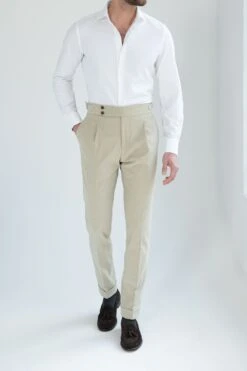 Sand Cotton Soragna Trousers - Made In Italy 9 Sand Cotton Soragna Trousers - Made In Italy -Pini Parma Clothing Store sand cotton soragna trousers 4