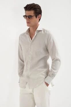 Sand Linen Shirt - Made In Italy