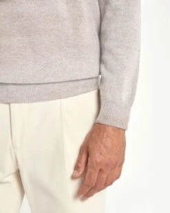 Sand V-neck Sweater - Made In Italy 9 Sand V-neck Sweater - Made In Italy -Pini Parma Clothing Store sand v neck sweater 3