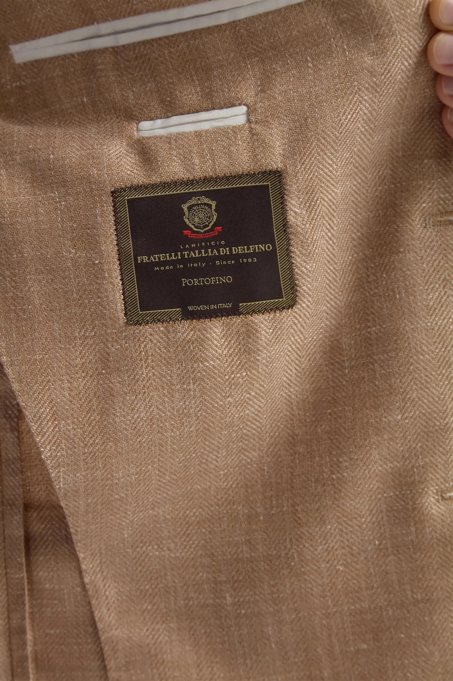 Sandstone Herringbone Jacket - Made In Italy 5 Sandstone Herringbone Jacket - Made In Italy - Image 3
