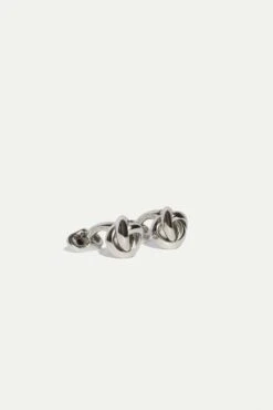 Silver Knot Cufflinks - Made In Italy