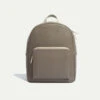 Taupe Leather Backpack - Made In Italy -Pini Parma Clothing Store taupe backpack 1