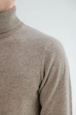 Taupe Cashmere Turtleneck – Made In Italy 9 Taupe Cashmere Turtleneck – Made In Italy -Pini Parma Clothing Store taupe cashmere turtleneck 2