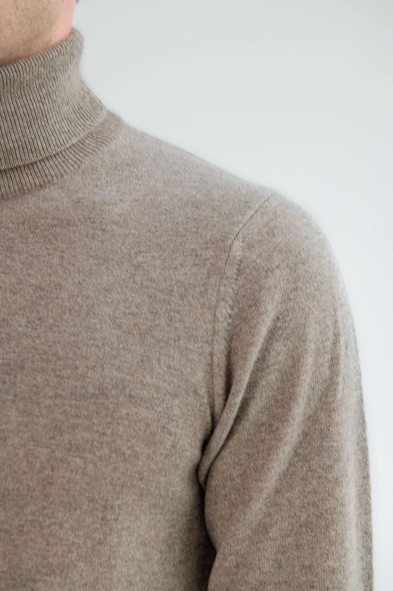 Taupe Cashmere Turtleneck – Made In Italy 5 Taupe Cashmere Turtleneck – Made In Italy - Image 3