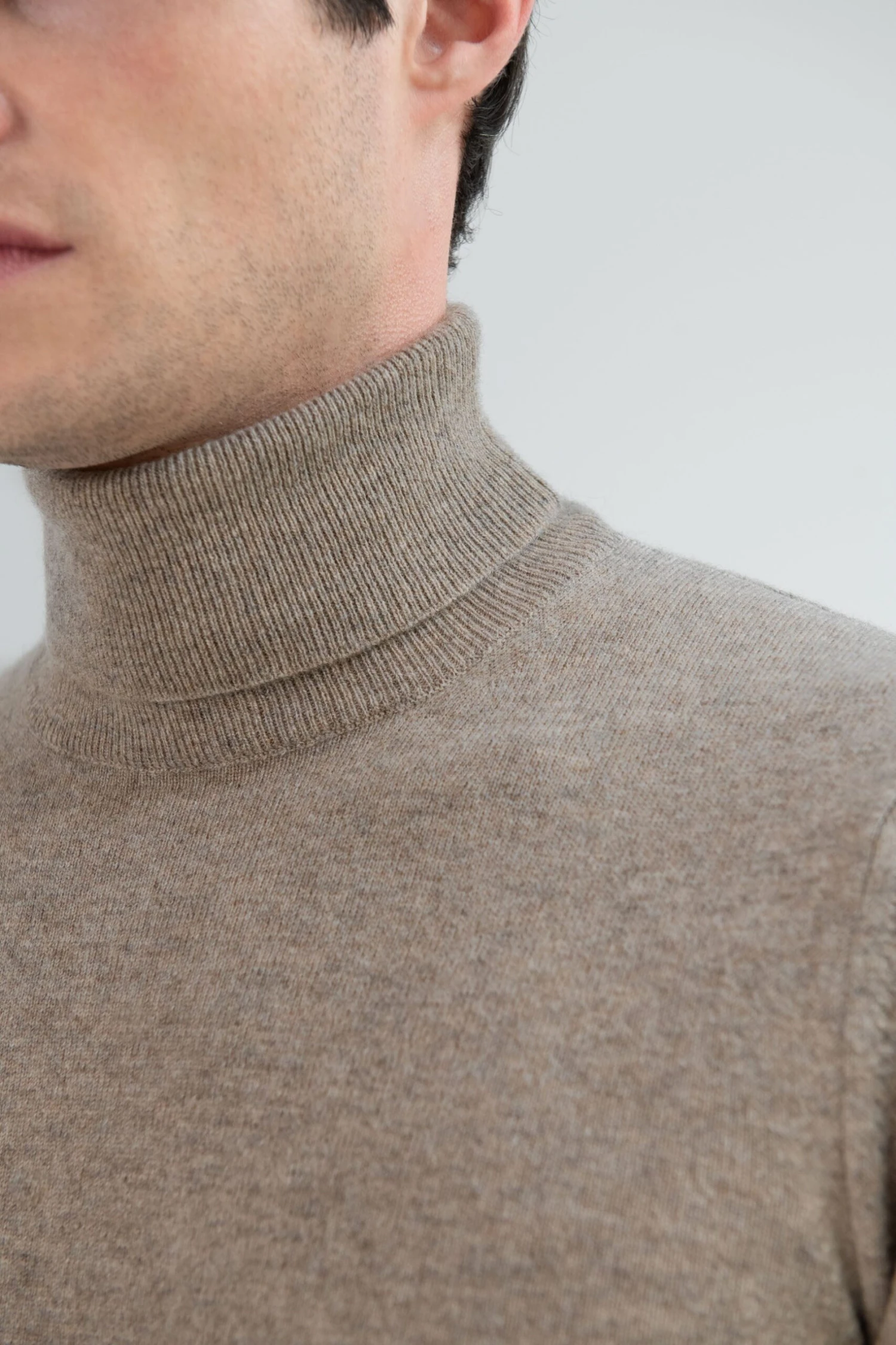 Taupe Cashmere Turtleneck – Made In Italy 4 Taupe Cashmere Turtleneck – Made In Italy - Image 2