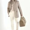 Taupe Coat With Mink Collar - Made In Italy 2 Taupe Coat With Mink Collar - Made In Italy -Pini Parma Clothing Store taupe coat mink collar