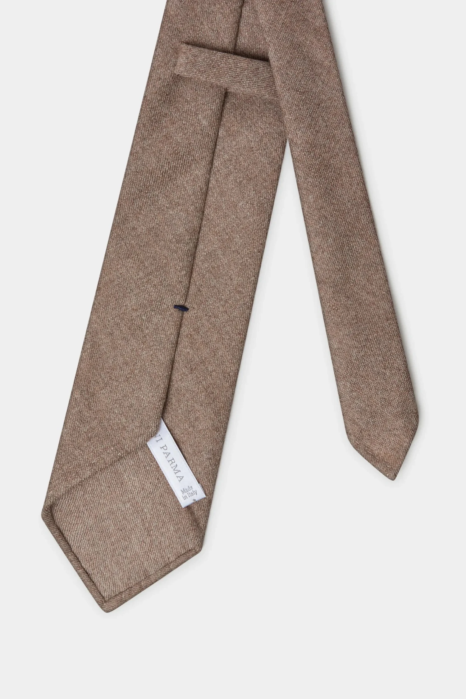 Taupe Flannel Tie - Made In Italy 5 Taupe Flannel Tie - Made In Italy - Image 3