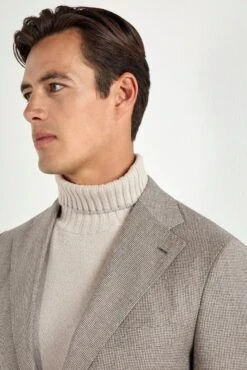 Taupe Houndstooth Suit - Made In Italy 9 Taupe Houndstooth Suit - Made In Italy -Pini Parma Clothing Store taupe houndstooth suit 4