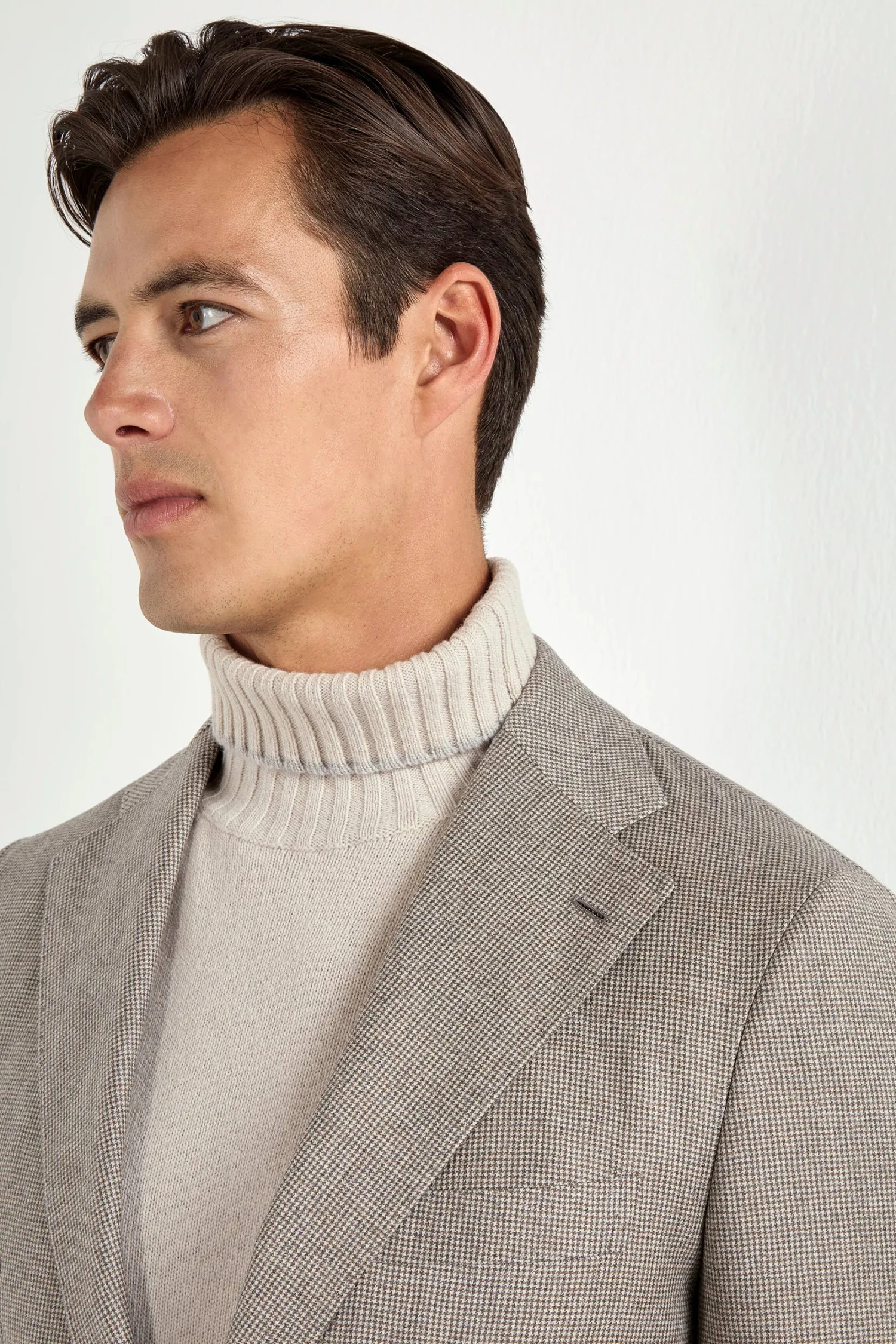 Taupe Houndstooth Suit - Made In Italy 6 Taupe Houndstooth Suit - Made In Italy - Image 4