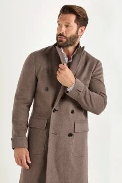 Taupe Polo Coat – Made In Italy