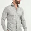 Taupe Prince Of Wales Shirt - Made In Italy 2 Taupe Prince Of Wales Shirt - Made In Italy -Pini Parma Clothing Store taupe prince of wales shirt