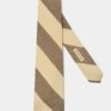 Taupe Regimental Tie - Made In Italy -Pini Parma Clothing Store taupe regimental tie 1