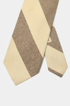 Taupe Regimental Tie - Made In Italy -Pini Parma Clothing Store taupe regimental tie 4