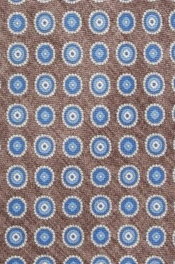 Tobacco Fancy Silk Tie - Made In Italy -Pini Parma Clothing Store tobacco fancy silk tie 3