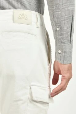White Cargo Trousers - Made In Italy 8 White Cargo Trousers - Made In Italy -Pini Parma Clothing Store white cargo trousers 2