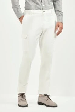 White Cargo Trousers - Made In Italy