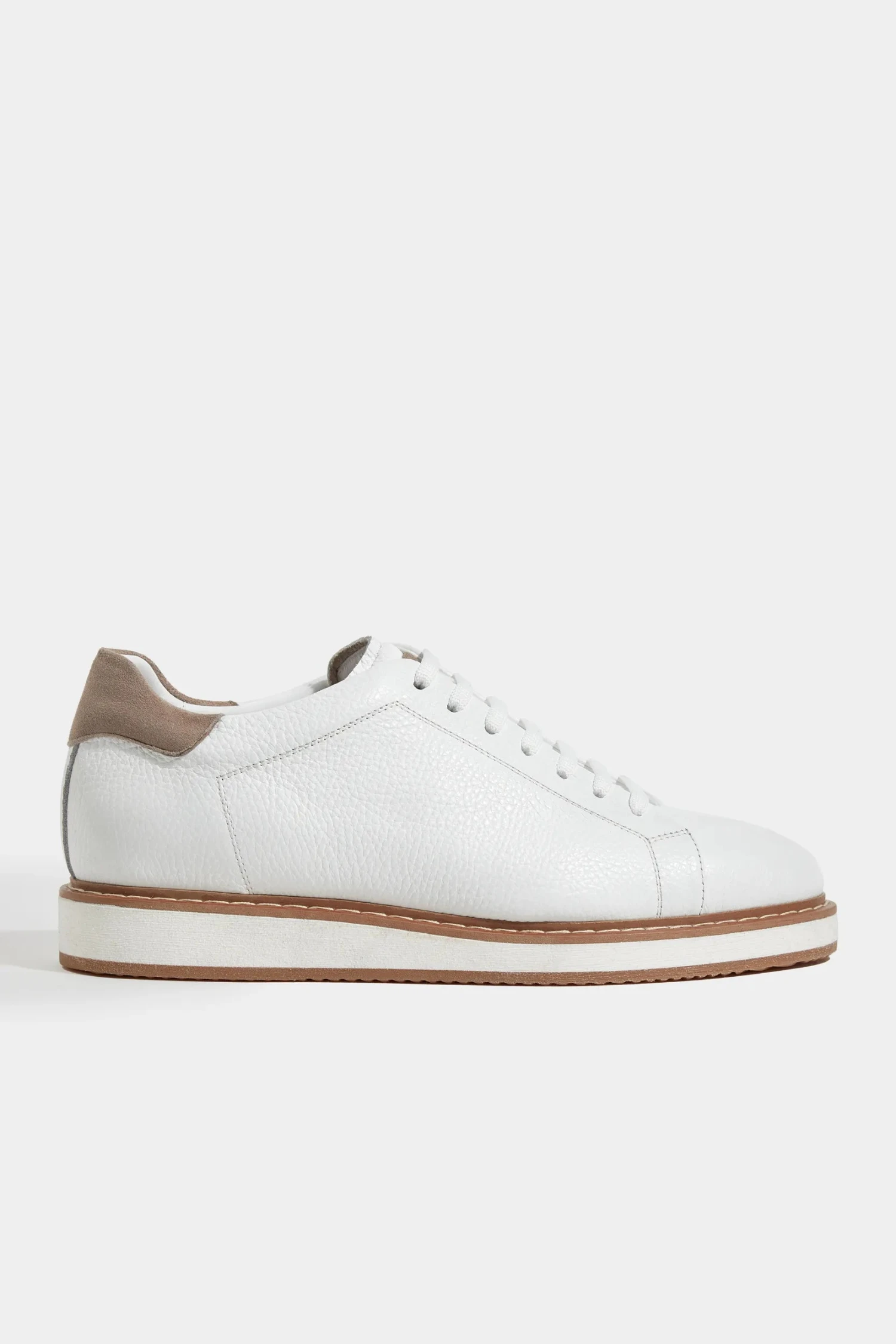 White Grained Sneakers - Made In Italy 5 White Grained Sneakers - Made In Italy - Image 3