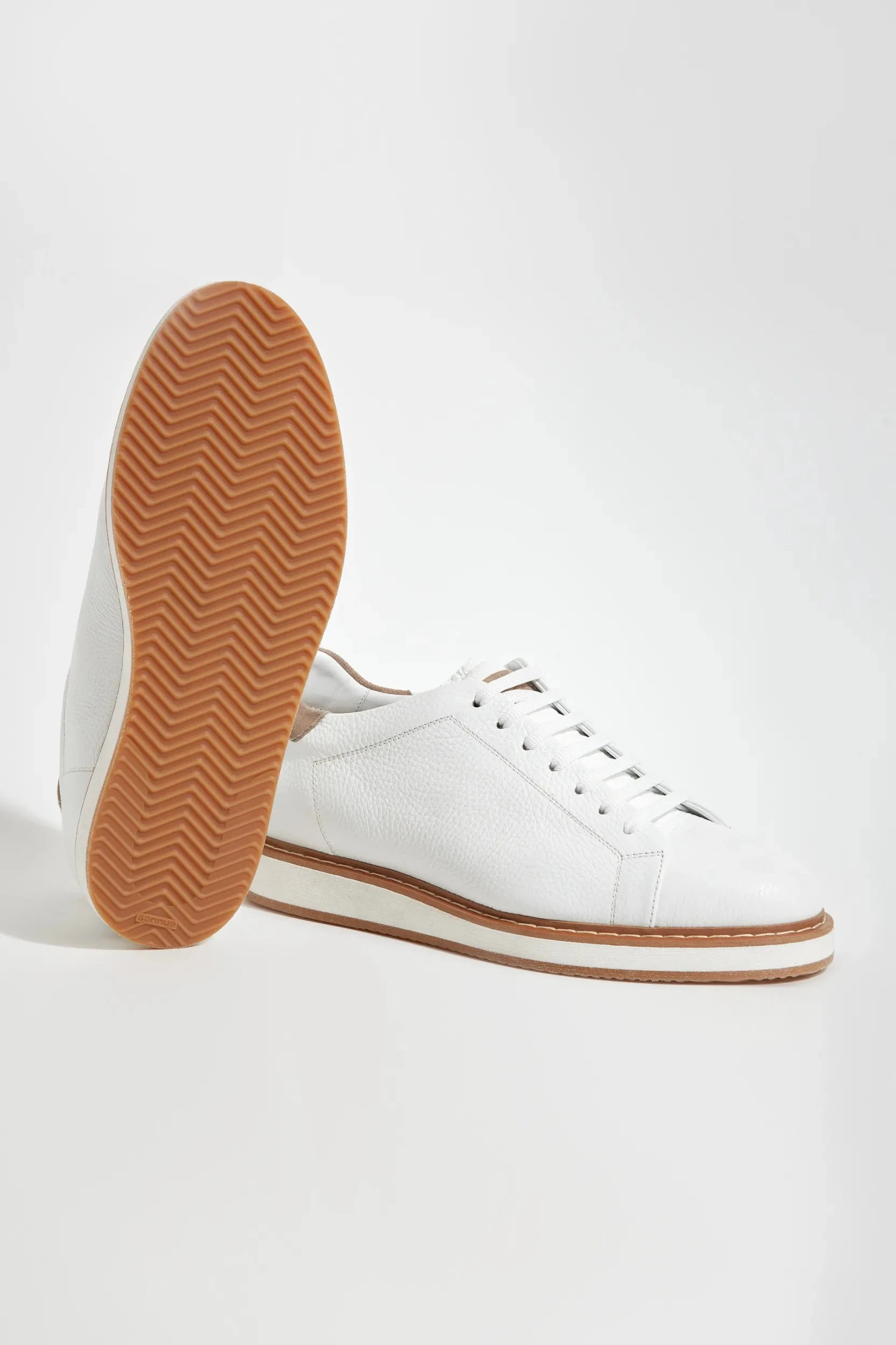 White Grained Sneakers - Made In Italy 4 White Grained Sneakers - Made In Italy - Image 2