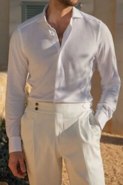 White Jersey Shirt - Made In Italy