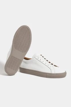 White Leather Sneakers - Made In Italy 9 White Leather Sneakers - Made In Italy -Pini Parma Clothing Store white leather sneakers 2