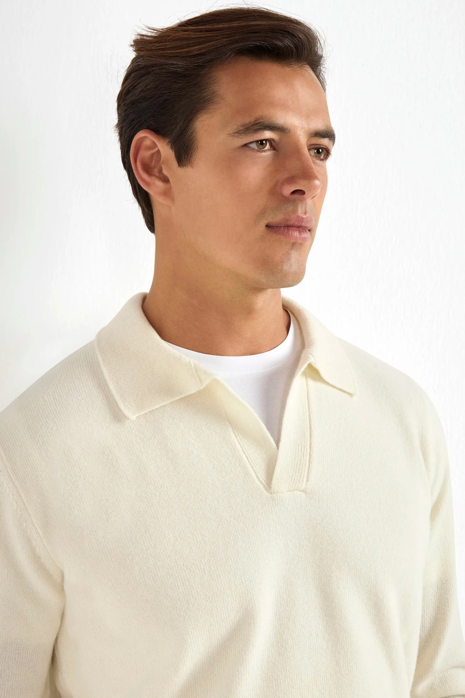 White Wool Polo - Made In Italy 5 White Wool Polo - Made In Italy - Image 3